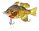 4.5' RF Gillman Glider Glide Bait Bass Musky Striper Fishing Lure Big Multi Jointed Shad Trout Kits Slow Sinking or Floating (4.5' Male Bluegill Floater)