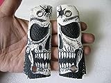 New! Grips Compatible with 1911 Full Size, Government, Full Size Clones, Skull Pattern, White Resin, Thai Handmade