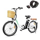 Santa Electric Bicycle 250W/300W E-Bike 36V10A Lithium Battery Electric Bike,Charger (22' 250W Ebike) …