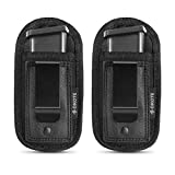 2 Pack Universal Magazine IWB Pouch Concealed Carry 9mm .40 .45 .380 .357, Mag Holster For S&W M&P Sig Sauer Ruger Glock, Fits Any 7 10 15 Round Clips All Pistols, Handgun Ammo Gun Ammunition Holsters