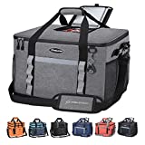 Maelstrom Collapsible Soft Sided Cooler - 75 Cans Extra Large Lunch Cooler Bag Insulated Leakproof Camping Cooler, Portable for Grocery Shopping, Camping, Tailgating and Road Trips，Grey