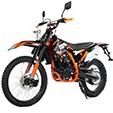 X-PRO Titan DLX 250cc Gas Dirt Bike Pit Bike Adult Bike,Big 21'/18' Wheels, Zongshen Engine! (Orange)