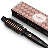 AmoVee Curling Iron 1 Inch, Dual Voltage Travel-Friendly Tourmaline Ceramic Ionic Hair Heated Round Brush, Professional Anti-Scald Instant Heat Up Hot Curling Brush for Long Hair, A Thanksgiving Gift