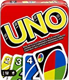 UNO Family Card Game, with 112 Cards in a Sturdy Storage Tin, Travel-Friendly, Makes a Great Gift for 7 Year Olds and Upâ€‹ [Amazon Exclusive]