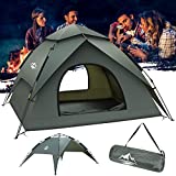 Instant Pop Up Tents for Camping, 4-5 Person 2-3 Person Camping Tent Waterproof with Shelters 30s Setup, Family Dome Instant Tent with Carry Bag for Backpacking, Trip, Hiking, Outing