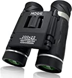 MAXVITAVELA 200x22 High Power Compact Binoculars with Clear Low Light Vision, Large Eyepiece Waterproof Binocular for Adults Kids, Easy Focus Bird Watching, Outdoor, Hunting, Travel, Black