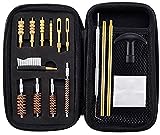 UrbanX Universal Handgun Cleaning kit for Colt M1911 .45 ACP Pistol Cleaning Kit Bronze Bore Brush and Plastic Jags Tips with Zippered Compact Case