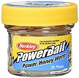 Berkley unisex-adult PowerBait Power Honey Worm Natural, 1in