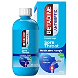 Betadine Antiseptic Sore Throat Medicated Gargle, Povidone-Iodine 0.5%, Treat and Relieve Sore Throat Symptoms, Temporarily Reduces Germs Normally Found in The Mouth, Mint Flavor, 8 FL OZ
