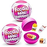 5 Surprise Foodie Mini Brands (2 Pack) by ZURU, Mystery Capsule Real Miniature Brands Collectable Toy, Collectibles, Fast Food Toys and Shopping Accessories
