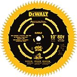 DEWALT 10-Inch Miter / Table Saw Blade, Fine Crosscutting, 80-Tooth (DW3219PT)