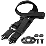 SMALLRT 2 Point Sling Quick Adjust QD Rifle Sling with QD Sling Swivel, QD Sling Mount for Mlok Rail Push Button Quick Release Sling Attachment Rail Mount, Quick Disconnect Sling with Fast Thumb Loop