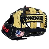 Hit Run Steal Baseball Glove - Right Handed Fielding Full Grain Leather Glove - Perfect for Baseball Players (11.5 Inch)