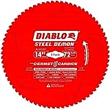 Diablo D1472CF 14-inch Steel Demon 72T Cermet II Carbide Ferrous Metal Saw Blade (Thrее Расk)