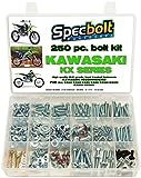 Specbolt Kawasaki KX Two Stroke Bolt Kit for Maintenance & Restoration of MX Dirt Bike Spec Fastener KX60 KX65 KX80 KX85 KX100 KX125 KX250 KX500