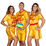 Dodgeball Average Joe's Adult Yellow Jersey Costume Set