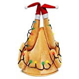 Evaliana Unisex Turkey Hat Light-Up Drumsticks Cap Christmas Costume Thanksgiving