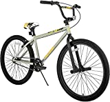 Hiland 26 inch BMX Bike Beginner-Level to Advanced Riders with 2 Pegs Steel Frame Grey