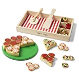 Melissa & Doug Wooden Pizza Play Food Set With 36 Toppings - Pretend Food, Play Wooden Pizza And Pizza Cutter, Pizza Toy For Kids Ages 3+
