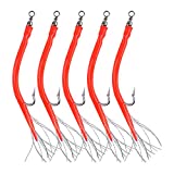 Classic Striped Bass Tube Lures Cod Rig Tube Teaser with Stainless Steel Hook Swivel for Offshore Trolling Striper Bass Cod Big Game Fishing