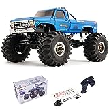 WOWRC 1/24 Smasher Bigfoot Monster Trucks, RC Truck 8km/h 2 Speed Transmission for Boys and Girls, 2.4Ghz Remote Control Car RTR with USB Charger, Blue