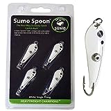 Sumo Spoon – Catfishing Bait Spoon for Skipjack, White Bass, Striped Bass and Other Baitfish, 1 5/8' (1 Prong, White)