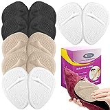 Metatarsal Pads Ball of Foot Cushions for Women, 6 Pairs Forefoot Pads Gel Foot Cushion Pads Professional Reusable All Day Pain Relief Comfort Metatarsal Pad Shoe Inserts