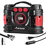 AVID POWER AC/DC Portable Tire Inflator Air Compressor for Home 110V & Car 12V, with Dual Powerful Motors for Fast Inflation, Electric Car Tire Pump with Digital Pressure Gauge for Many Inflatables