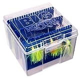 Flambeau Outdoors 550 Large Big Mouth Spinnerbait Box, Fishing Bait and Lure Organizer with anti-corrosion Zerust dividers, Clear
