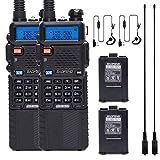 2 Pack Baofeng UV-5R 8W High Power Two Way Radio Walkie Talkie Portable Ham Radio with 2Pcs 3800mAh Battery +2Pcs 771 Antenna