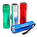 FASTPRO 4-Pack Aluminum LED Flashlights Set with 12-Piece AAA Dry Batteries Included and Pre-Installed