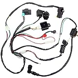 Electric Start Engine Wiring Harness Coil CDI Solenoid Relay for50cc 70cc 110cc 125cc 4 Stroke ATV Pit Quad Dirt Bike Go Kart Scooter Buggy