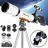 Telescopes for Kids Astronomy, 70mm Aperture and 500mm Focal Length Professional Refractor Telescope for Beginners and Adults with Phone Adapter, AZ Mount and Tripod to Easy Travel
