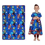 Franco Kids Bedding Super Soft Plush Throw Blanket, 62' x 90', Super Mario,AB0518