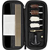 ProCase Shotgun Cleaning Kit for 12 and 20 Gauge, Zippered Compact Portable Case with Brushes, Slotted Tips, Cleaning Pick and Cotton Mop -Black