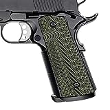 1911 Full Size G10 Grips, Magwell Cut, Ambi Safety Cut, OPS Texture, Cool Hand Brand, OD Green/Black