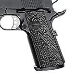 Cool Hand 1911 G10 Grips, Full Size (Government/Commander), Free Screws Included, Magwell Cut, Mag Release, Ambi Safety Cut, New Generation OPS Texture, Gun Matal, H1M-JVM-5