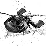 Cadence CB5 Baitcasting Reels Lightweight Graphite Frame Fishing Reels with 8 Corrosion Resistant Bearings Baitcaster Reels Carbon Fiber Drag Baitcast Reels with 6.6:1 Gear Ratio Casting