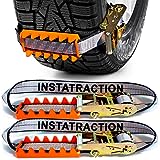 Offroad Snow Chains Alternative For SUV's, 1/2 Ton Trucks, 1 Ton Trucks Easy Setup Mud, Ice & Snow Chain For Vehicle Emergency Kit 2 Piece Set