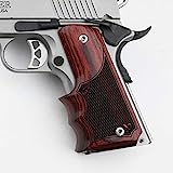 Altamont 1911 Grips - Fingergroove - Full Size 1911 Real Wood Gun Grips w. Ambi Safety fits Most Commander, Standard & Government 1911 Models - Made in USA - Rosewood - Checkered