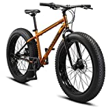 Mongoose Argus ST Adult Fat Tire Mountain Bike, 26-Inch Wheels, Medium 18-Inch Frame, Mechanical Disc Brakes, 7-Speed, Copper