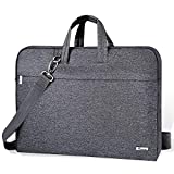 Voova Laptop Bag 17 17.3 inch Water-resistant Laptop Sleeve Case with Shoulder Straps & Handle/Notebook Computer Case Briefcase Compatible with MacBook/Acer/Asus/Hp, Grey