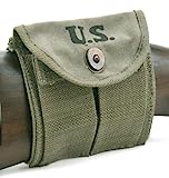 World War Supply U.S. WW2 M1 Carbine Buttstock Type Pouch OD Green Marked JT&L® 1944