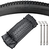 YIXIPAZH 26 Inch Mountain Bike Tire, 26x1.95 Bike Tire for MTB Mountain Bicycle, Folding Bead Replacement Tire 3 Steel Tire Levers