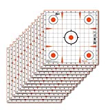 Allen Company EZ Aim 12 inch Square Sight-in Grid Paper Shooting Target, 13-Targets Per Pack, White/Orange - USA Designed & Tested
