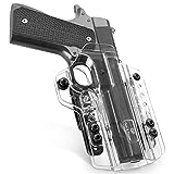 OWB&IWB Convertible 1911 Holster Clear, Fit 5-Inch Colt 1911/Springfield 1911 5''/Rock Island 1911 5''/Taurus 1911 5''/Kimber 1911 5''/Sig 1911, Adj. Ride Height, Adj. Retention, Fit Most 5'' 1911