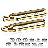 ecoeco Bore Sight, Cal Red Dot Laser Boresighter 223 5.56mm Rem Gauge with 4 Sets of Batteries (2pcs)