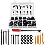 240 Pcs Car Push Retainer Kit and Free Fastener Remover,Assortment Universal Bumper Retainer Clips Push Type Retainers Set in Case Fits For GM Ford Toyota Honda Chrysler