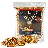Herron Outdoors 4-4-2 Protein Pellets, Whole Corn & Blaze Orange Protein - Deer Attractants for Whitetail Deer, Cover Scent, and Feed Enhancer Bait for All Hunters All Seasons - (5lbs)
