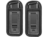 Anjilu 2-Pack Universal Magazine Holster IWB Clip Concealed Carry 9mm .40 .45 | Mag Holster for Glock 19 43 17 Sig 1911 S&W M&P | Fits Any 7 10 15 Round Clips for All Pistols | Gun Ammunition Holster
